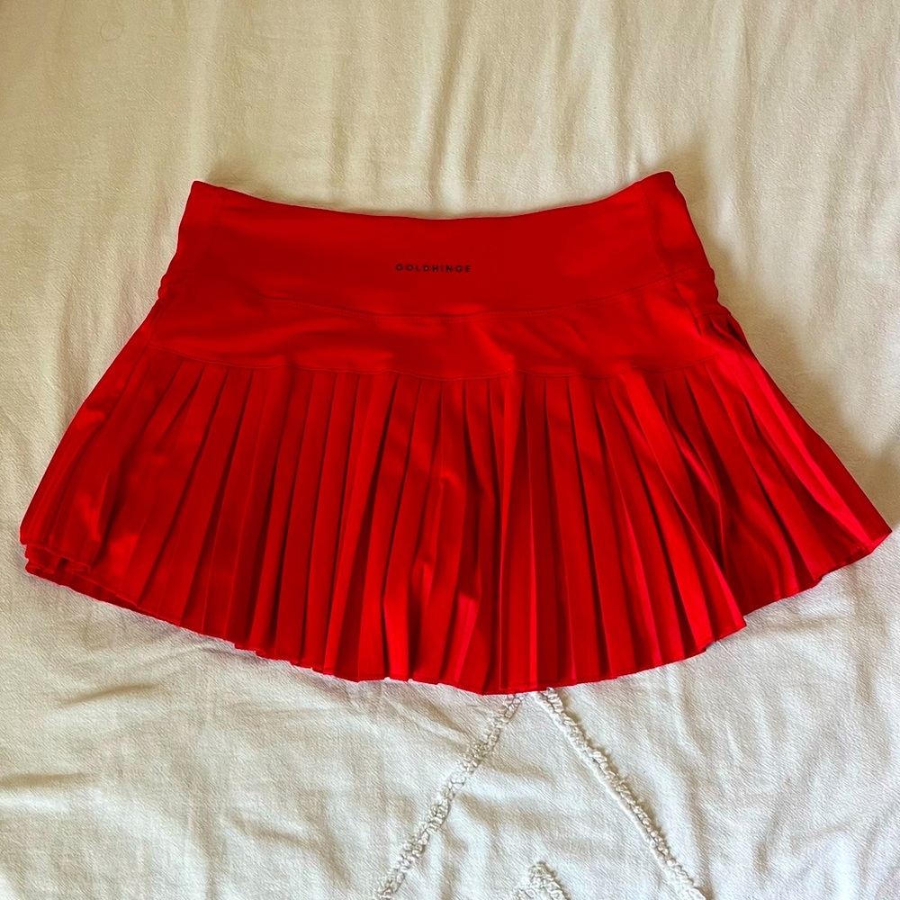 Gold Hinge Skirt - Red NWOT